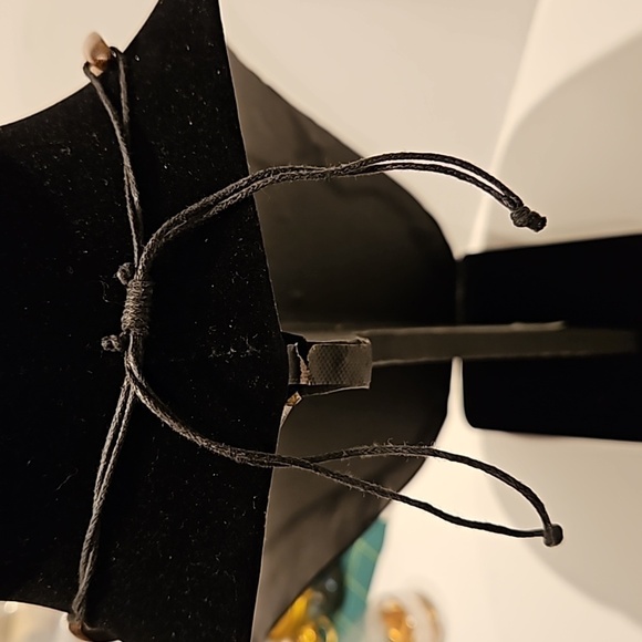 BOHO Wooden, Twine, Resin & Abalone 18" Necklace - Picture 6 of 6